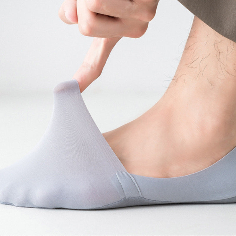 Chaussettes invisibles en coton anti-dérapantes